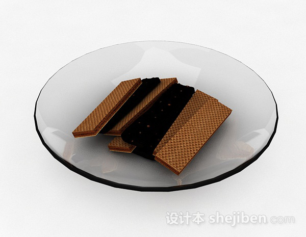 巧克力威化饼干3d模型下载