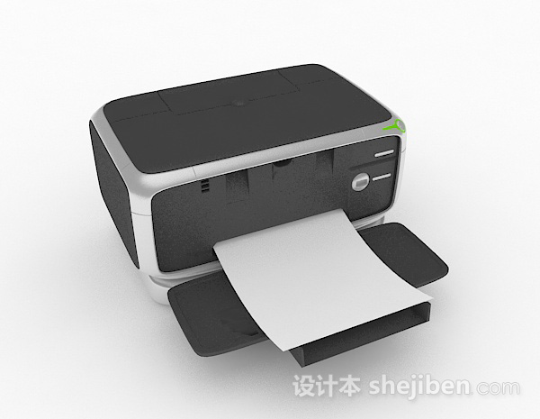 灰色打印机3d模型下载