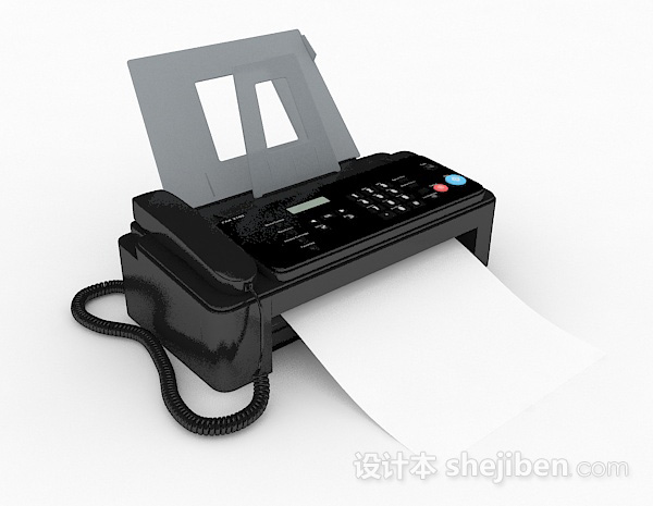 办公传真机3d模型下载