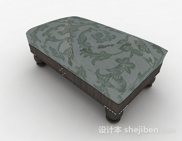 花纹沙发凳子3d模型下载