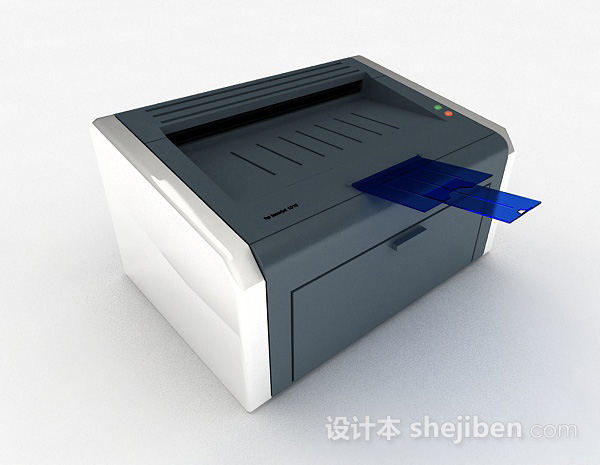 灰色打印机3d模型下载