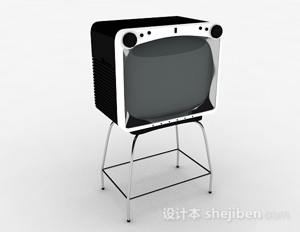 欧式风格黑色复古造型电视剧3d模型下载