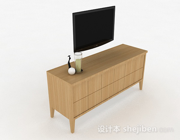 黑色电视机3d模型下载