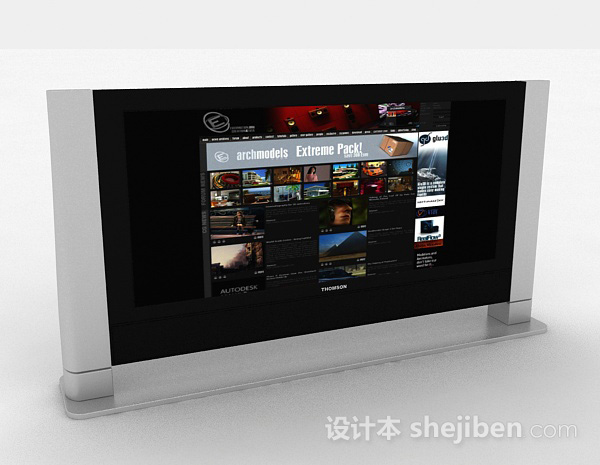 家居电视机3d模型下载