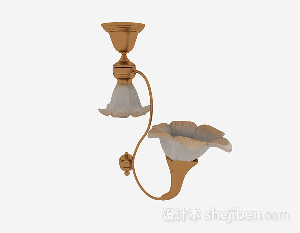 棕色壁灯3d模型下载