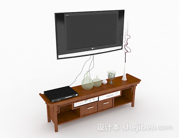 挂壁式液晶电视3d模型下载