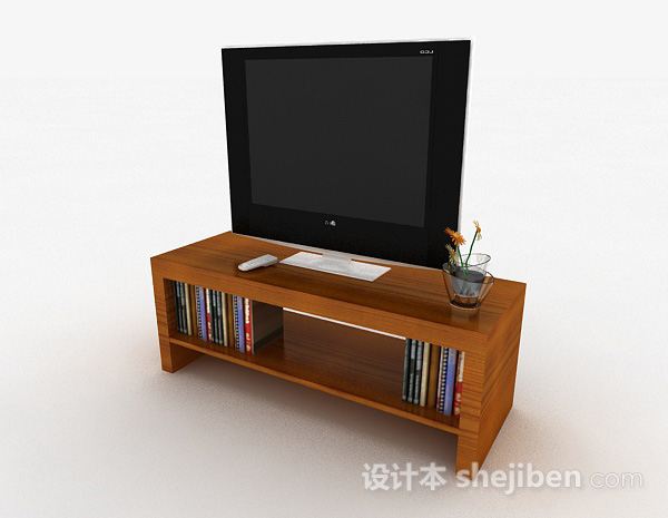 简约电视柜3d模型下载
