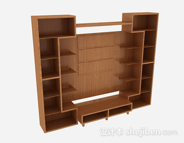 简约家居电视柜3d模型下载