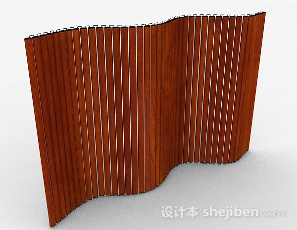 现代风格黄色屏风3d模型下载