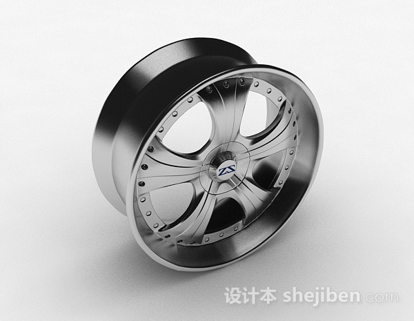 银色轮胎3d模型下载