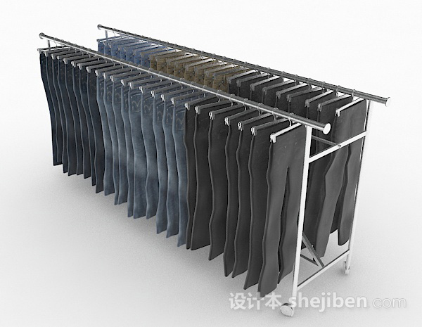 商城衣服展示架3d模型下载