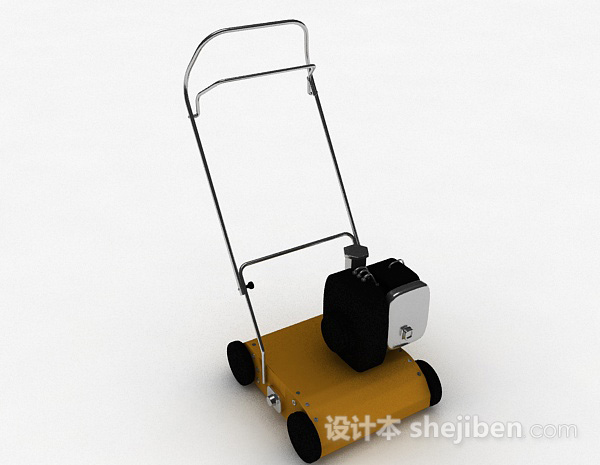 现代风暖黄色割草机3d模型下载