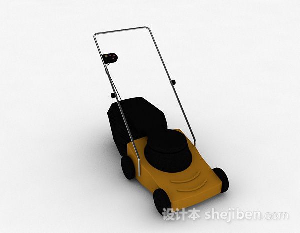 黑黄双色家用除草机3d模型下载