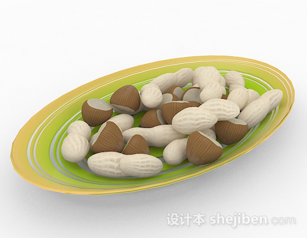 橙黄色零食摆盘3d模型下载