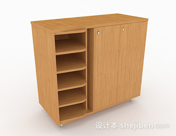 简约家居鞋柜3d模型下载