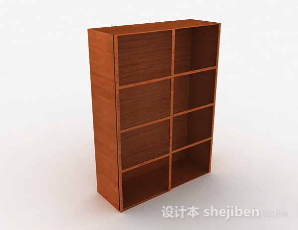 黄色木质玻璃门衣柜3d模型下载