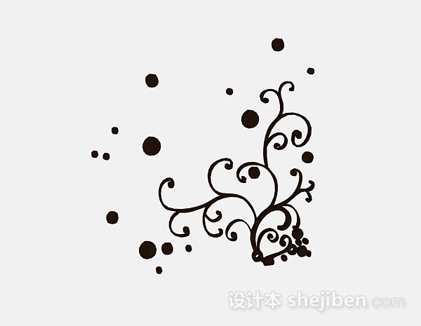 中式花卉雕刻品3d模型下载