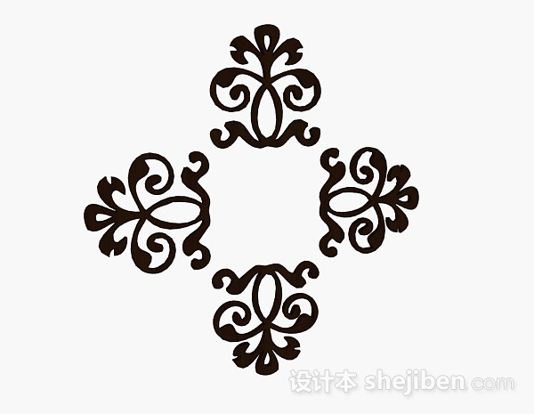 中式木质雕刻品3d模型下载