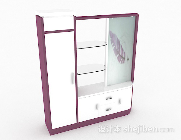 简约家居展示柜3d模型下载