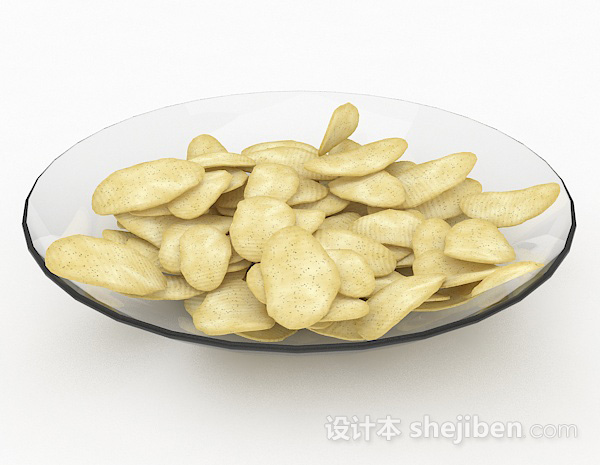 玻璃零食摆盘3d模型下载