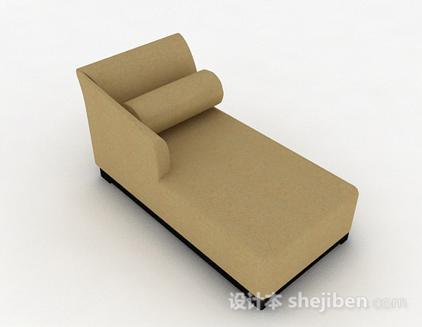 米白色单人沙发3d模型下载