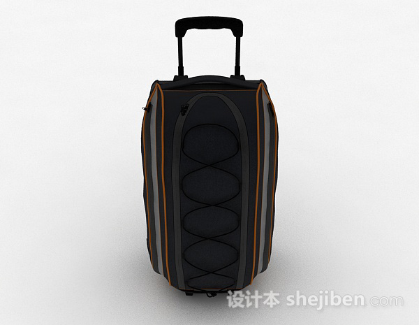 灰色拉杆运动包3d模型下载