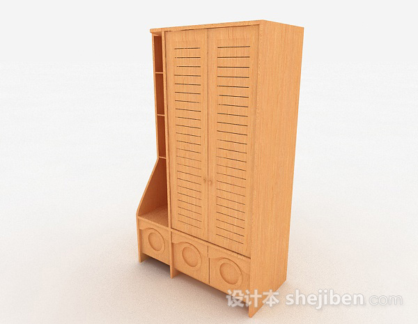 黄色家居衣柜3d模型下载