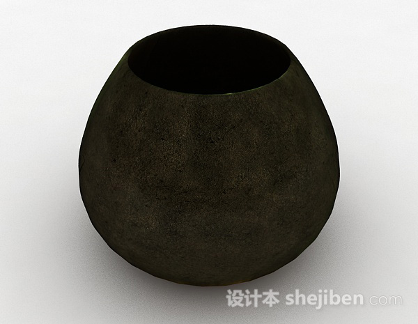 灰色大肚水瓶3d模型下载