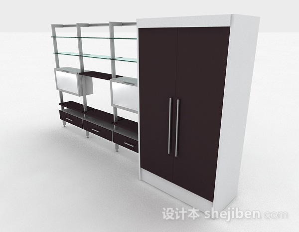 简约家居衣柜3d模型下载
