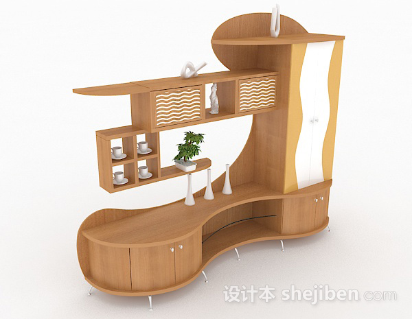 家居木质柜子3d模型下载