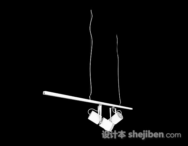 白色射灯3d模型下载