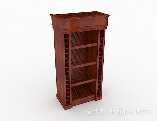 木质展示柜3d模型下载