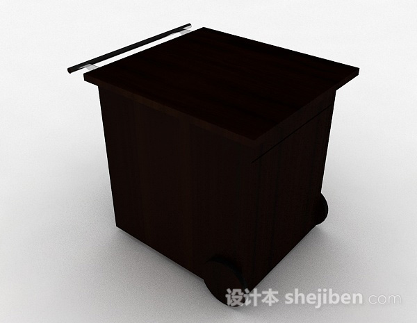 棕色多功能储藏柜3d模型下载