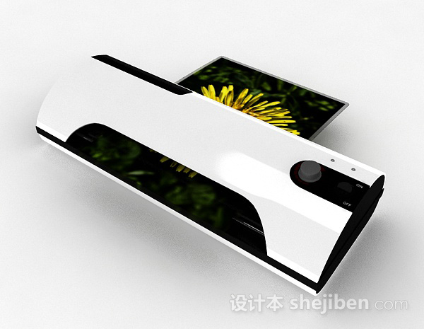 现代风格白色打印机3d模型下载