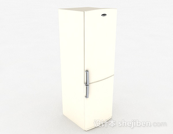 现代白色冰箱3d模型下载