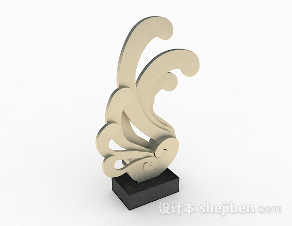 现代风金属生活摆件3d模型下载