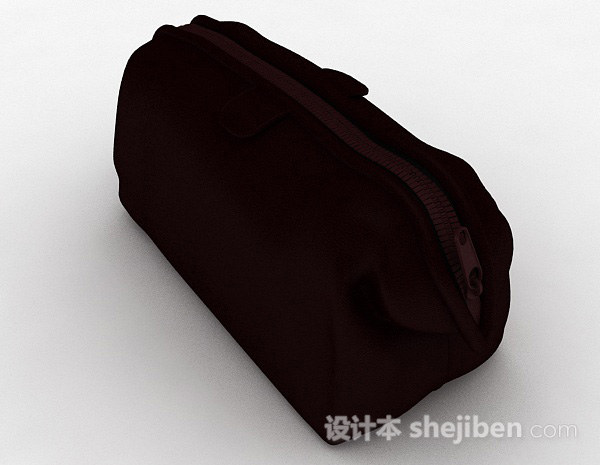 棕色运动包3d模型下载
