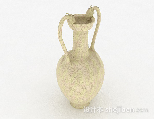 黄色瓷器3d模型下载