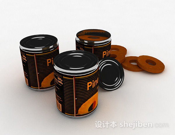 黑色圆筒商品3d模型下载