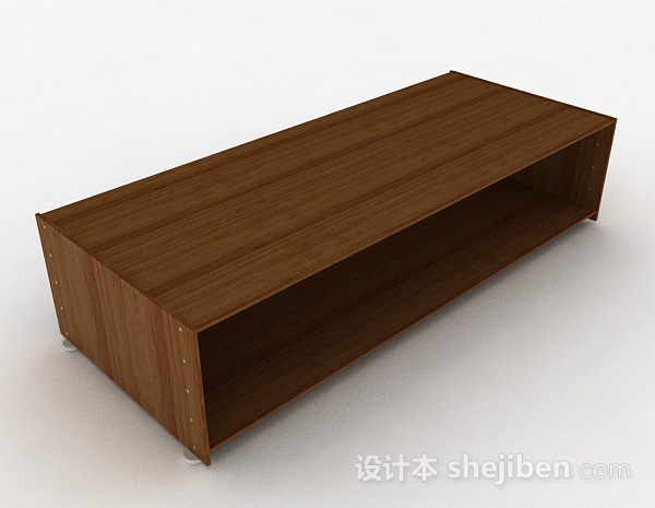 简约木质棕色鞋柜3d模型下载