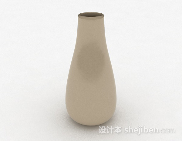 灰色陶瓷花瓶3d模型下载
