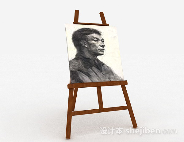 现代风格人物画像3d模型下载