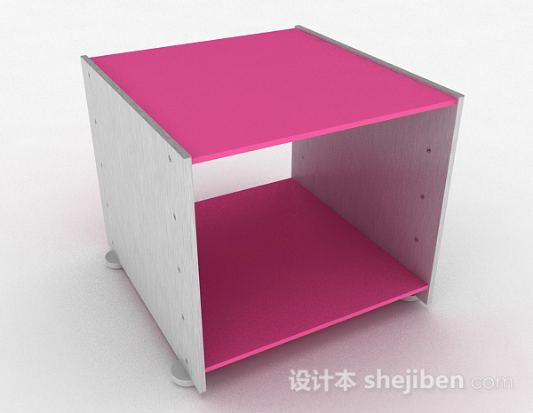 枚红色简约柜子3d模型下载