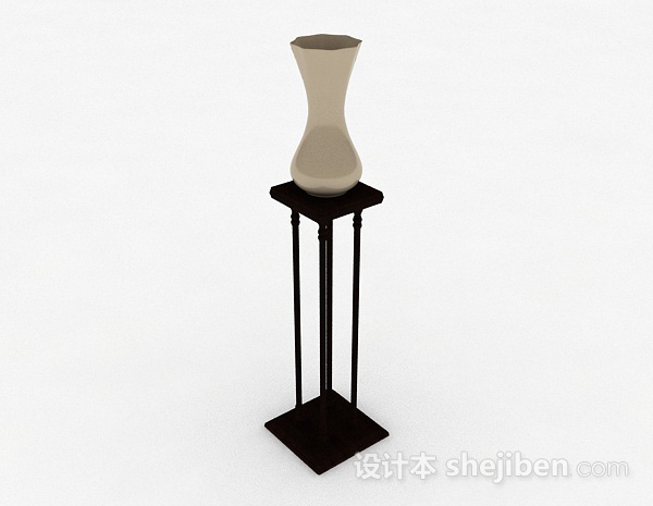 简约家居摆件置物架3d模型下载
