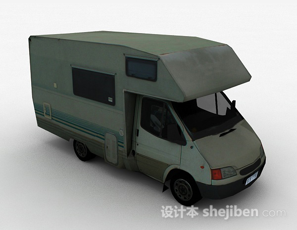 绿色便利售卖车3d模型下载