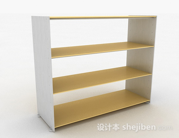 简约黄色多层鞋柜3d模型下载