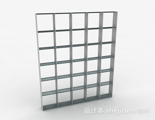 浅灰色多层展示架3d模型下载
