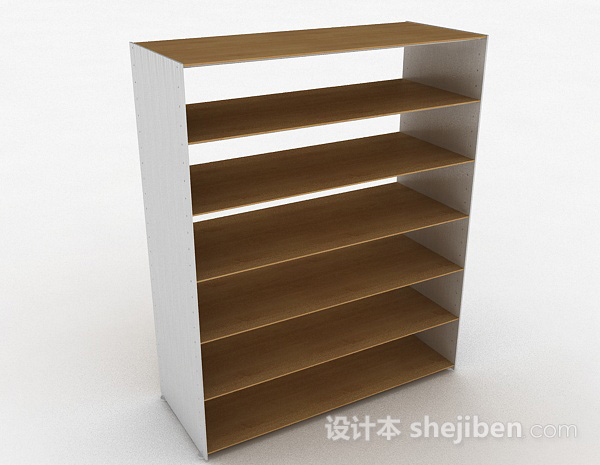 简约棕色墙柜3d模型下载