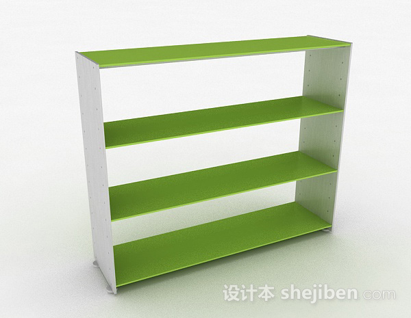 简约绿色家居鞋柜3d模型下载