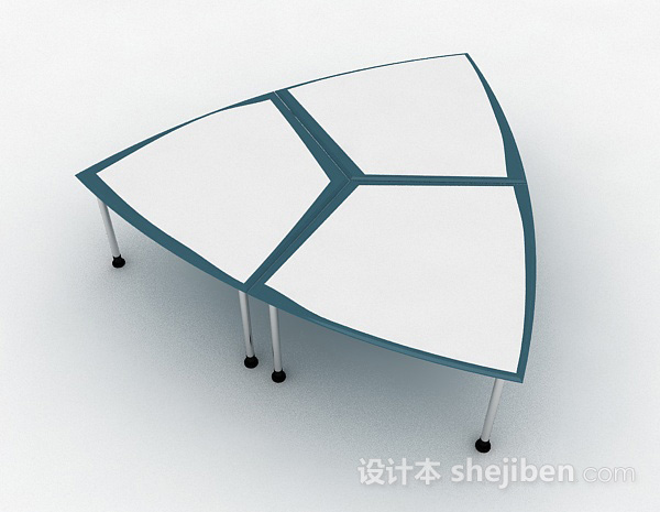 简约办公桌3d模型下载